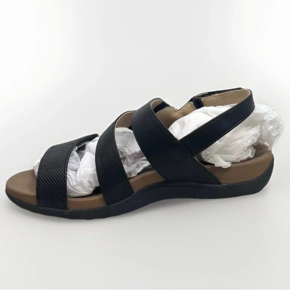 Rockport Women's Black Strappy Slingback Sandals